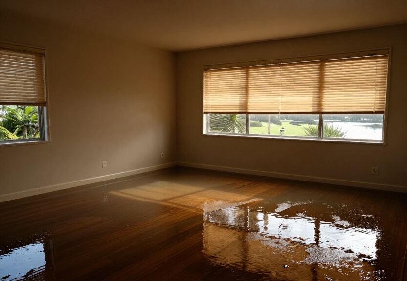 Water-damaged carpet in Matraville home before drying